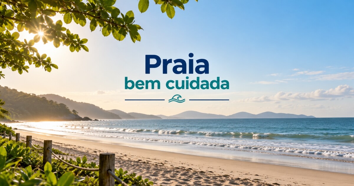 Praia bem cuidada